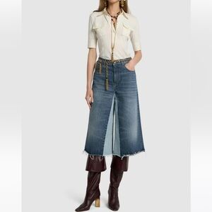 Chloe long denim jort capris 42 (10)